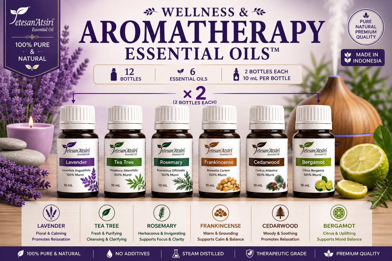 Relaxation & Aromatherapy Essential Oils™ Variety Pack 120ml