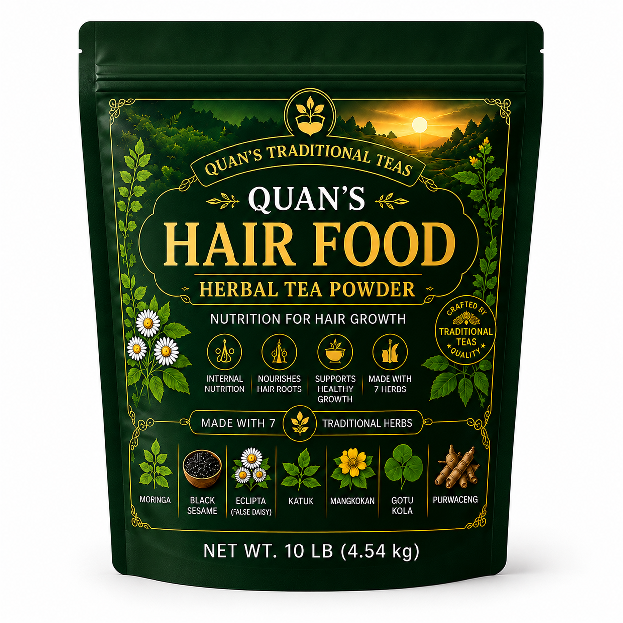 Quan's Hair Food Herbal Tea Powder