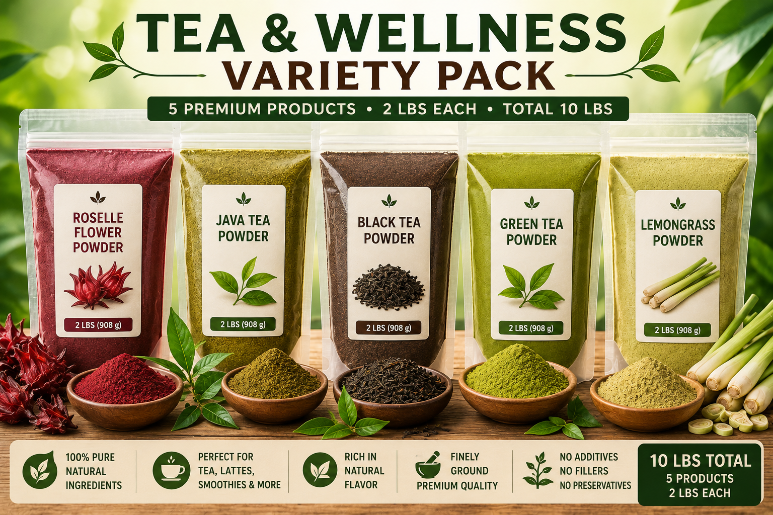 Tea & Wellness Variety Pack 10 lb / 4500g